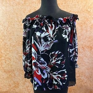 PARKER Floral Off Shoulder Blouse size Small